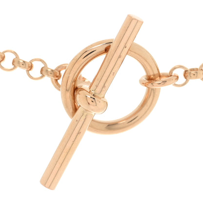Hermes 18K Rose Gold Diamond Gambade Clou de Selle Necklace 4 of 6