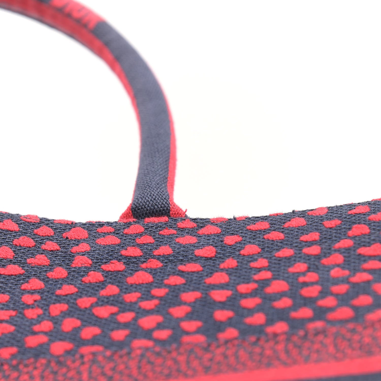 Christian Dior Canvas Embroidered Pop Heart I Love Paris Medium Book Tote Red Multicolor 14 of 14
