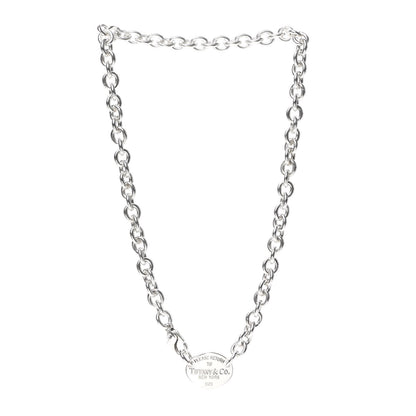 Tiffany Sterling Silver Return to Oval Tag Choker Necklace 3 of 5