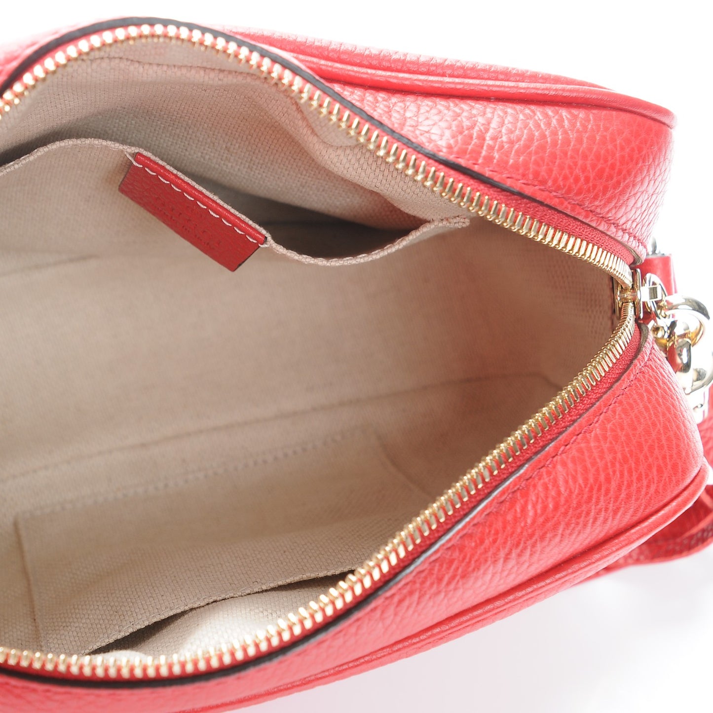 Pebbled Calfskin Small Soho Disco Bag Tabasco Red