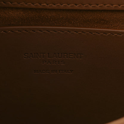 Saint Laurent Canvas Calfskin Mini Voltaire Top Handle Bag Natural Tan 6 of 10