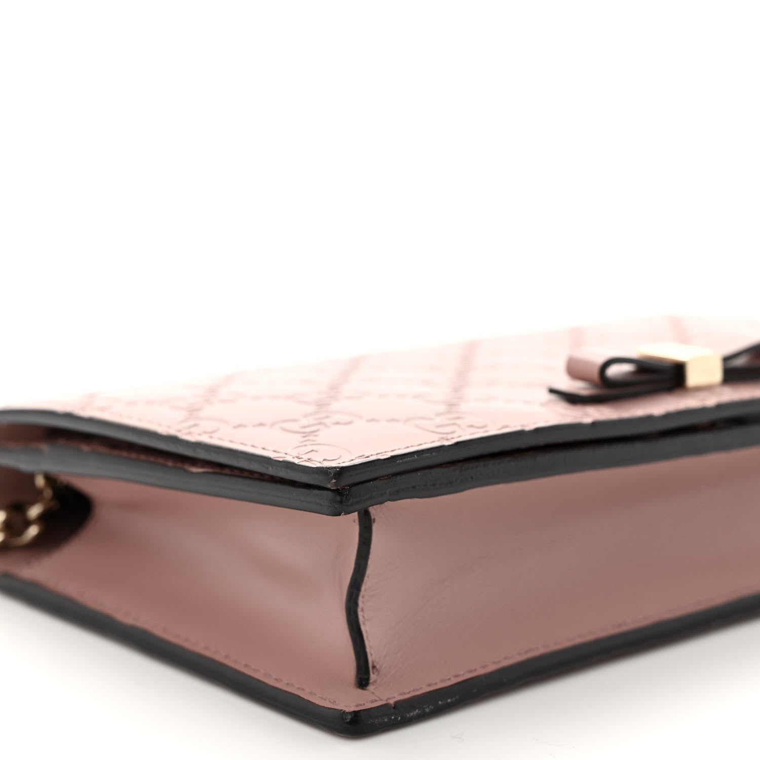 Gucci Guccissima Signature Bowy Chain Wallet Dark Cipria 8 of 10