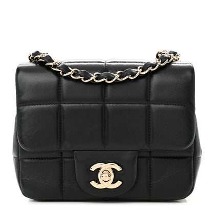 Chanel Lambskin Resin Crystal Square Quilted Mini Monacoco Flap Black 1 of 10