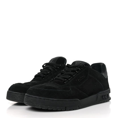 Louis Vuitton Suede Mens LV Trainer Sneakers 7.5 Black 3 of 7
