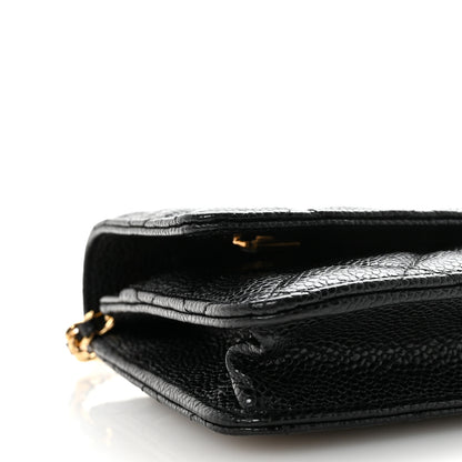 Chanel Caviar Quilted Wallet on Chain WOC Black 10 of 12