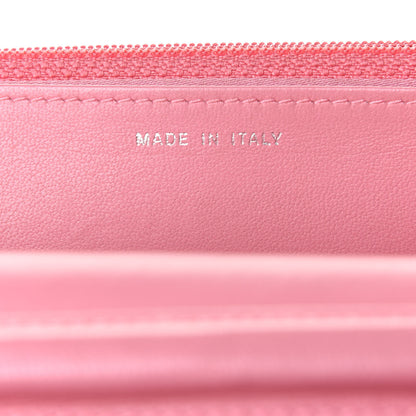 Chanel Lambskin Camellia Embossed Wallet On Chain WOC Pink 7 of 11