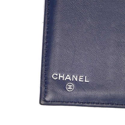 Chanel Perforated Lambskin Quilted Large Flap Wallet Blue 6 of 15