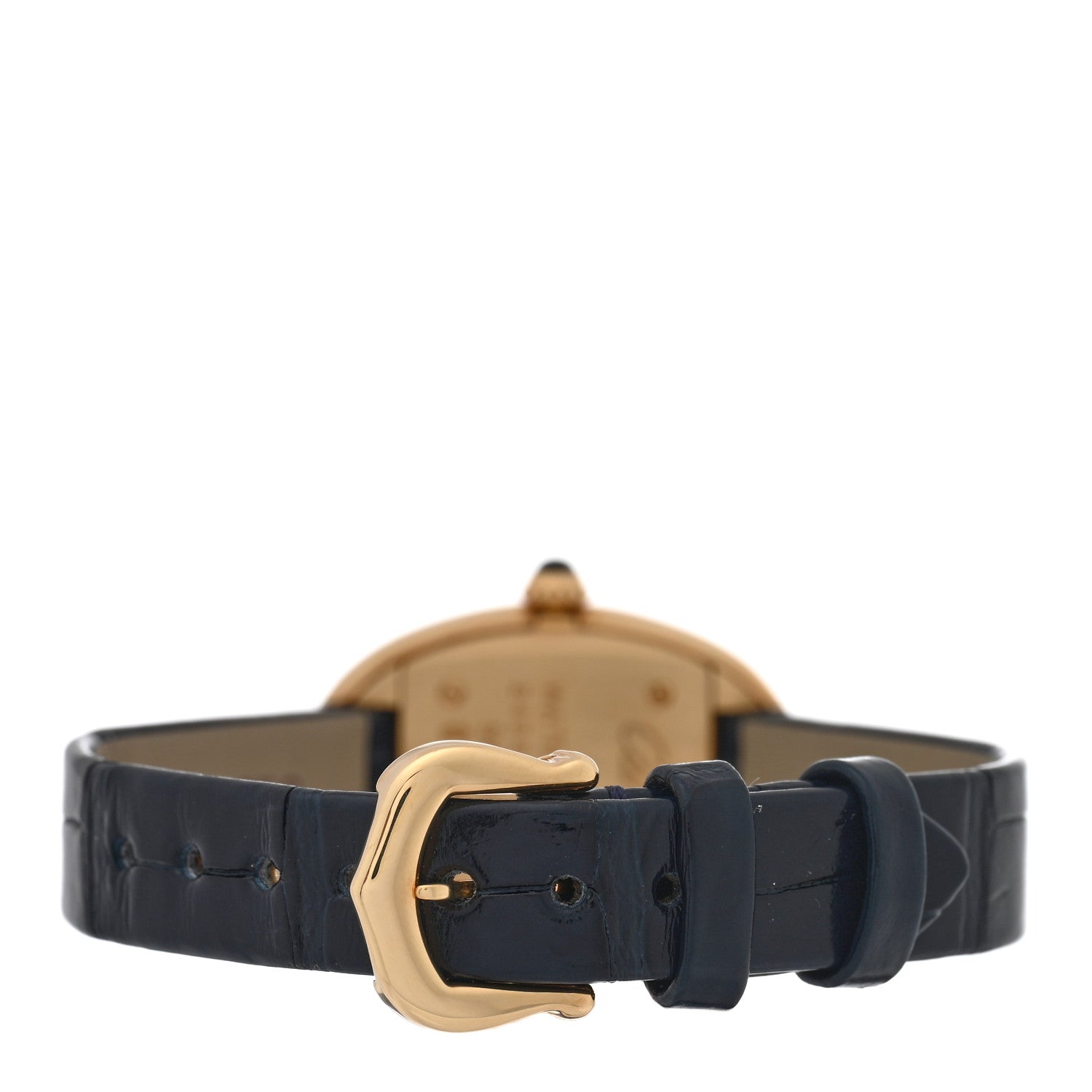 Cartier 18K Yellow Gold Alligator 23mm Baignoire Quartz Watch