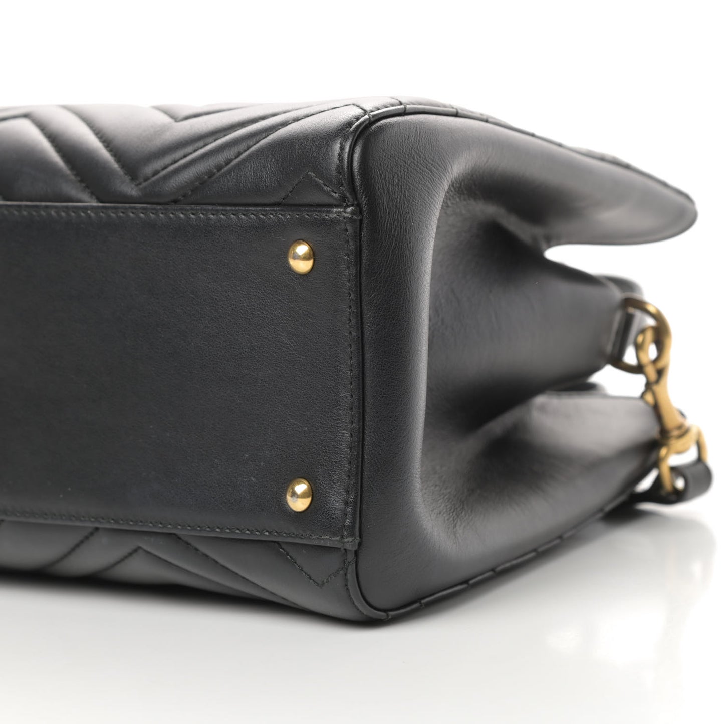 Calfskin Matelasse Small GG Marmont Tote Black