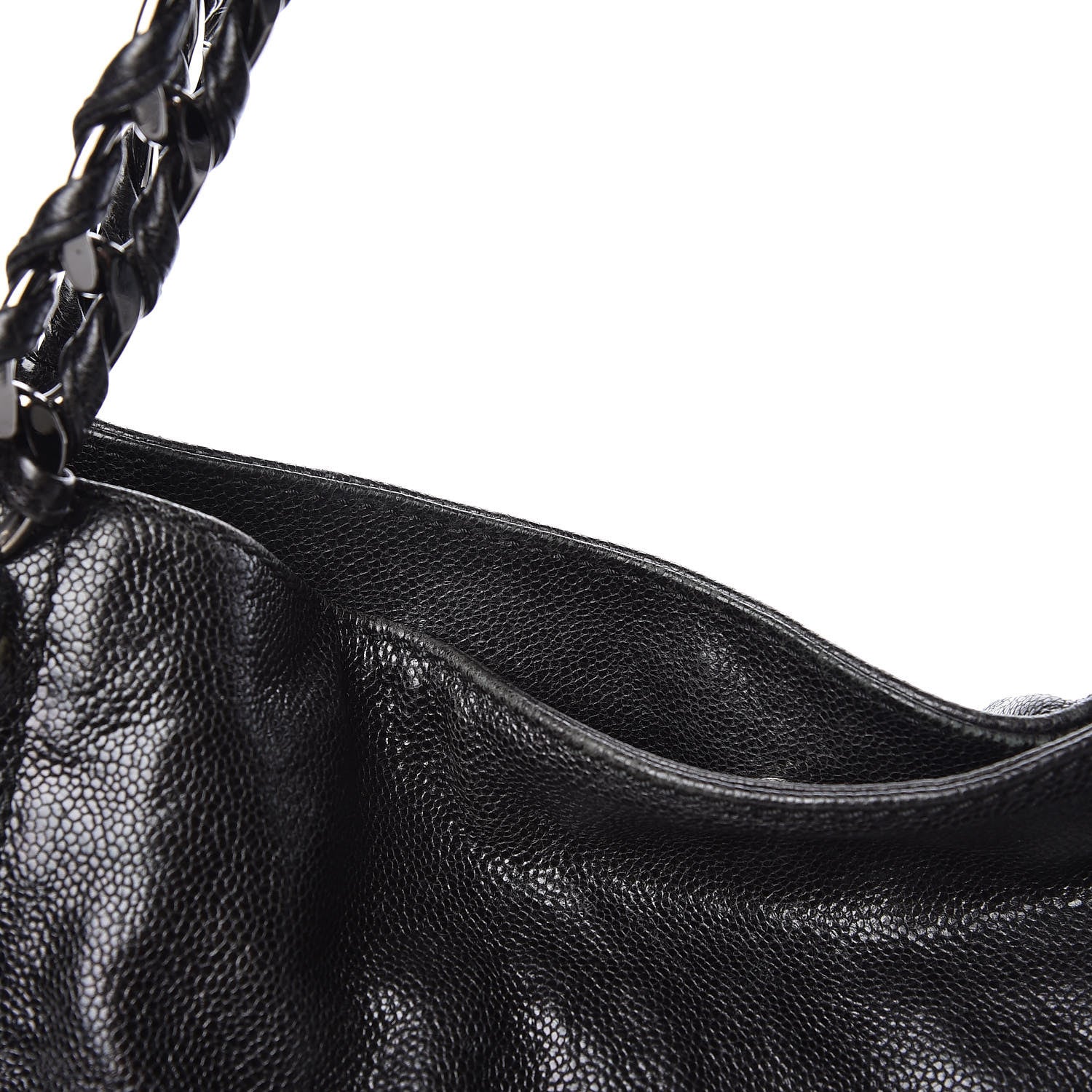 Chanel Glazed Caviar Modern Chain Tote Black 12 of 18