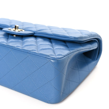 Chanel Caviar Quilted Jumbo Double Flap Blue 9 of 9