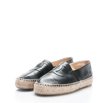 Chanel Lambskin CC Espadrilles 41 Black 3 of 8