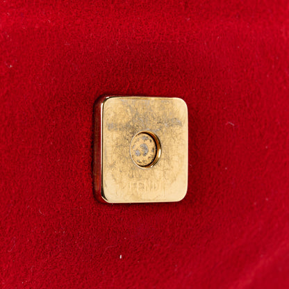 Fendi Suede Baguette Red 9 of 12