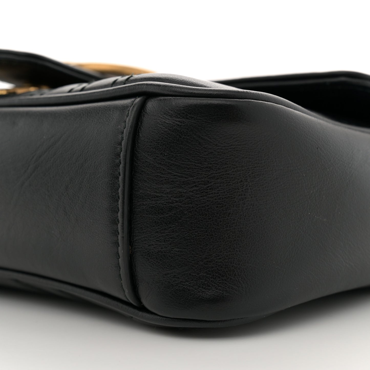 Calfskin Matelasse Mini GG Marmont Shoulder Bag Black