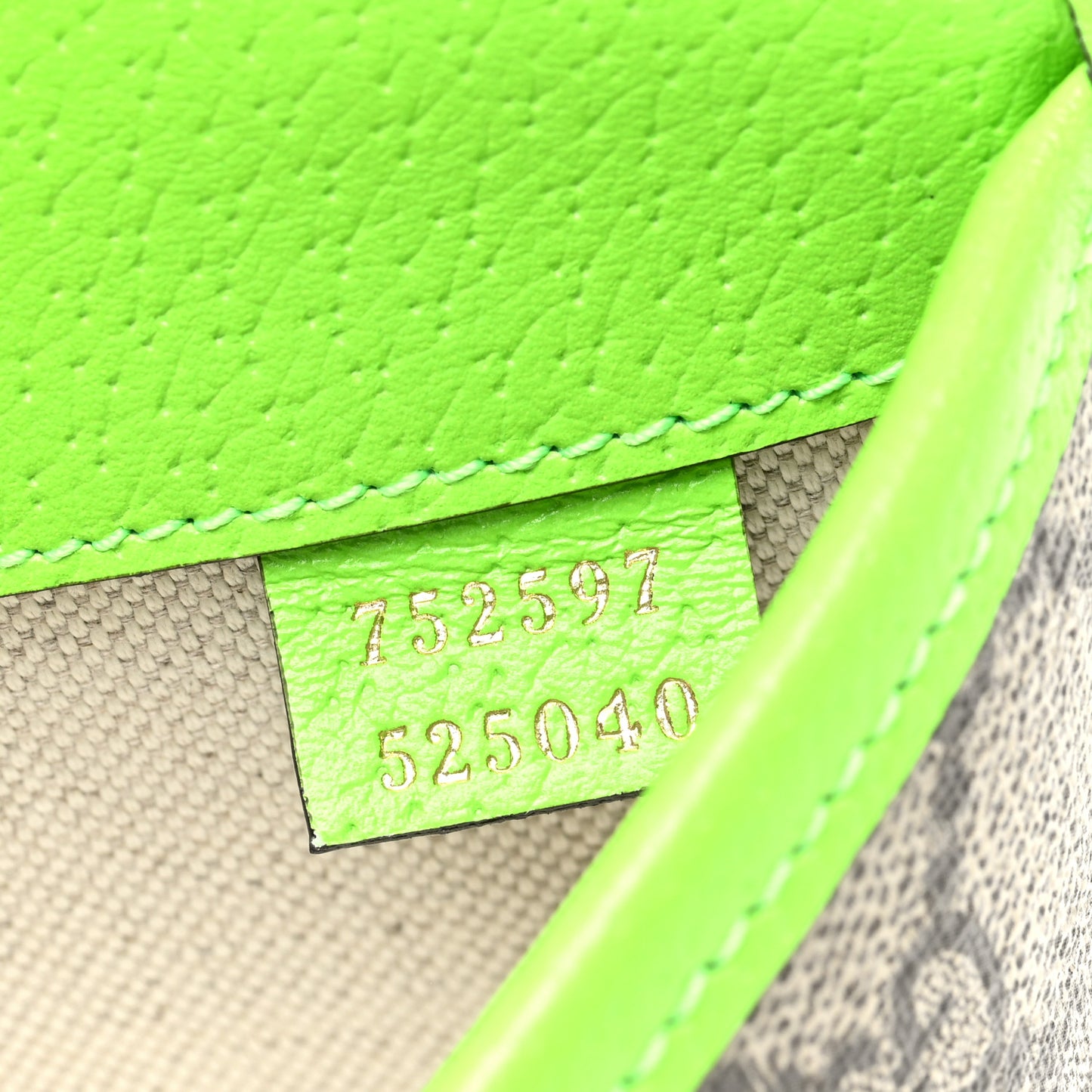 GG Supreme Monogram Web Small Ophidia Belt Bag Beige Ebony Electric Green