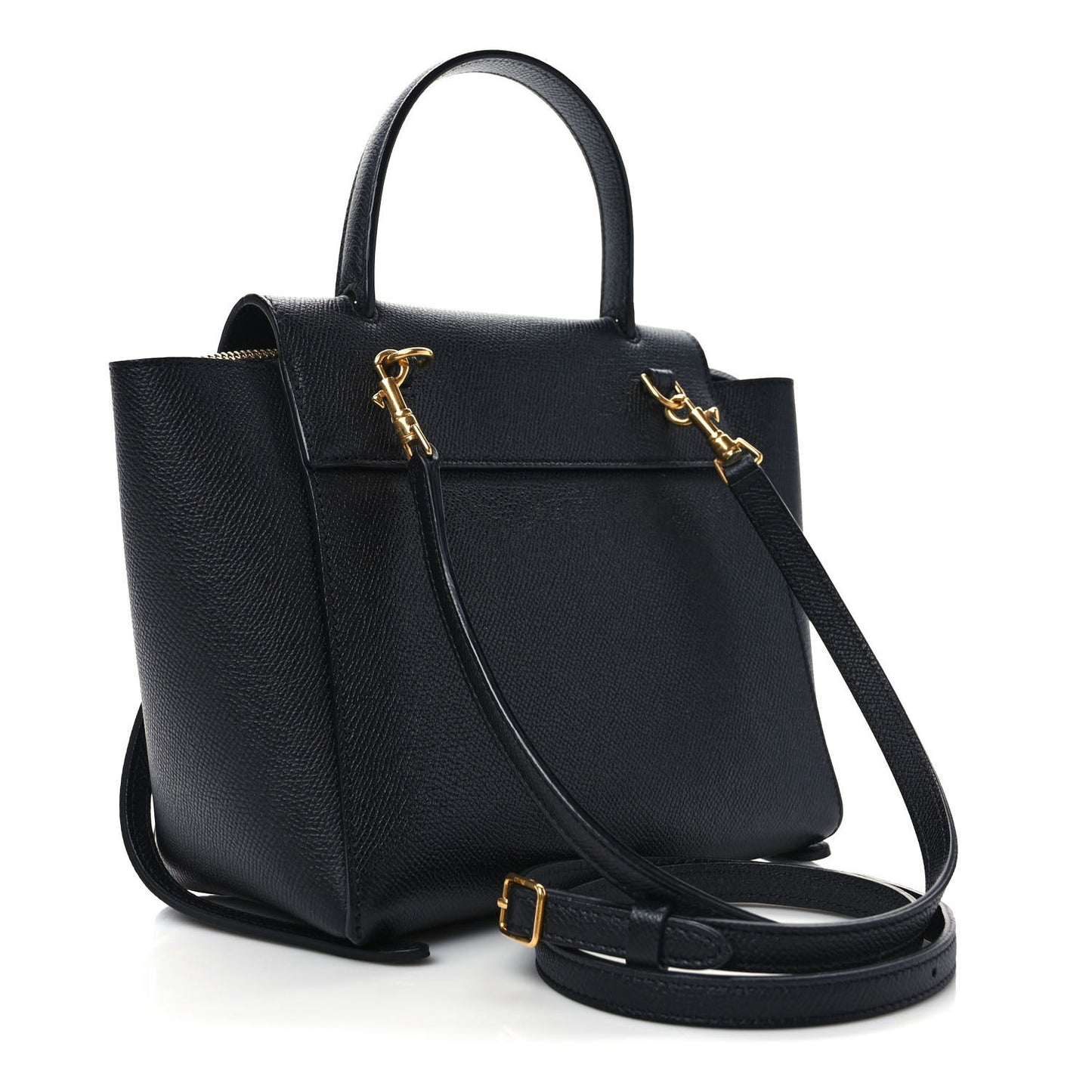 Grained Calfskin Nano Belt Bag Black