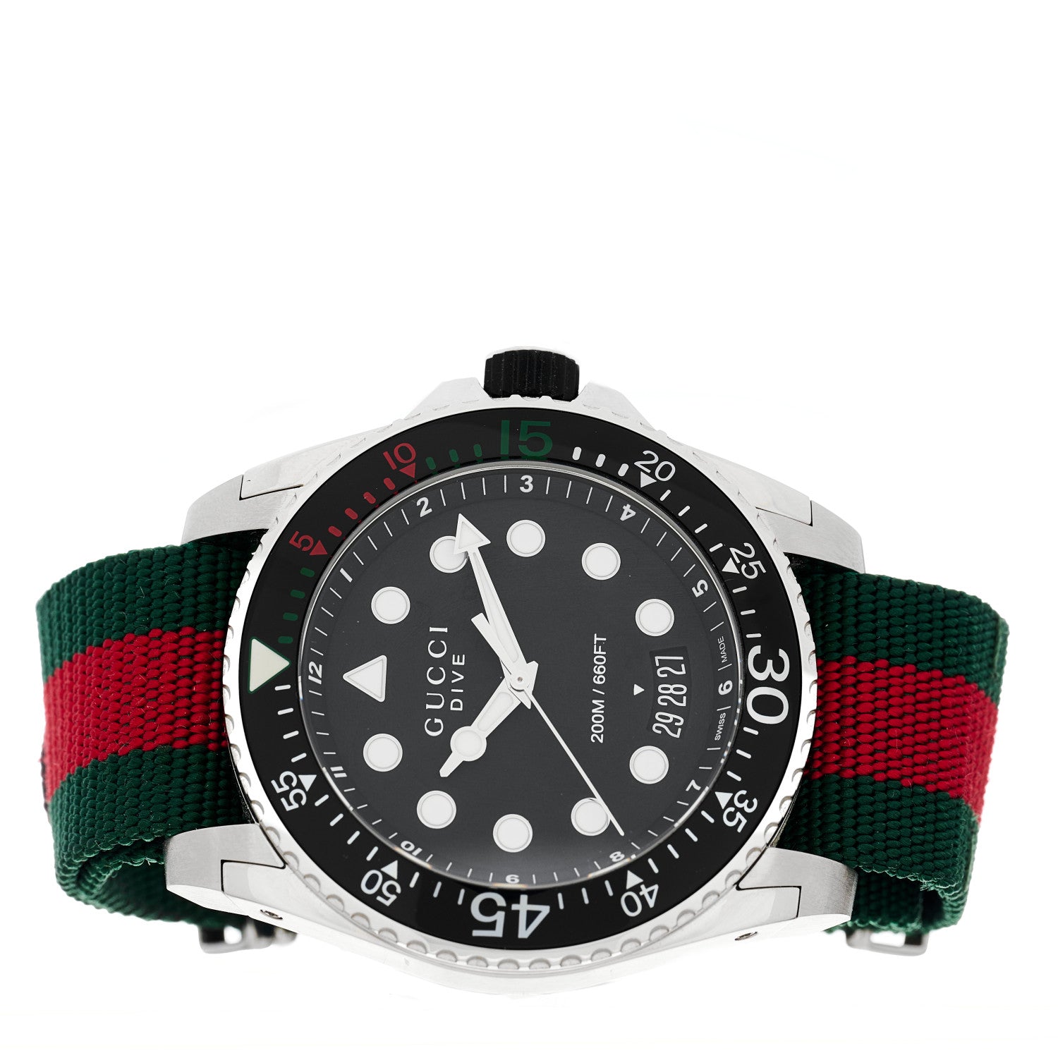 Gucci Stainless Steel Nylon 45mm Dive Quartz Watch Black 2 of 4