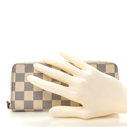 Louis Vuitton Damier Azur Clemence Wallet Rose Ballerine 2 of 8