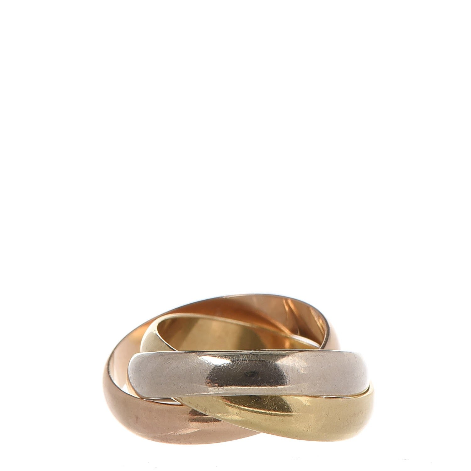Cartier 18K Pink Yellow White Gold Les Must De Trinity Ring 47 4 3 of 10