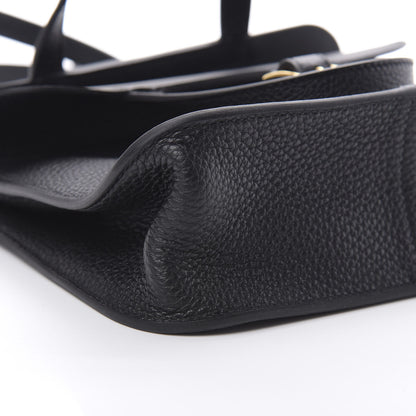 Hermes Taurillon Clemence Halzan 25 Black 10 of 13
