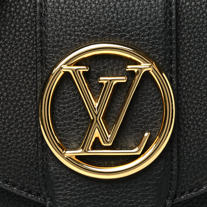 Louis Vuitton Grained Calfskin LV Pont 9 Soft PM Black 7 of 9