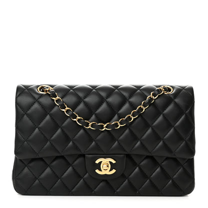 Chanel Lambskin Quilted Medium Double Flap Black 1 of 15