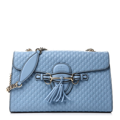 Gucci Microguccissima Medium Emily Chain Shoulder Bag Mineral Blue 1 of 10