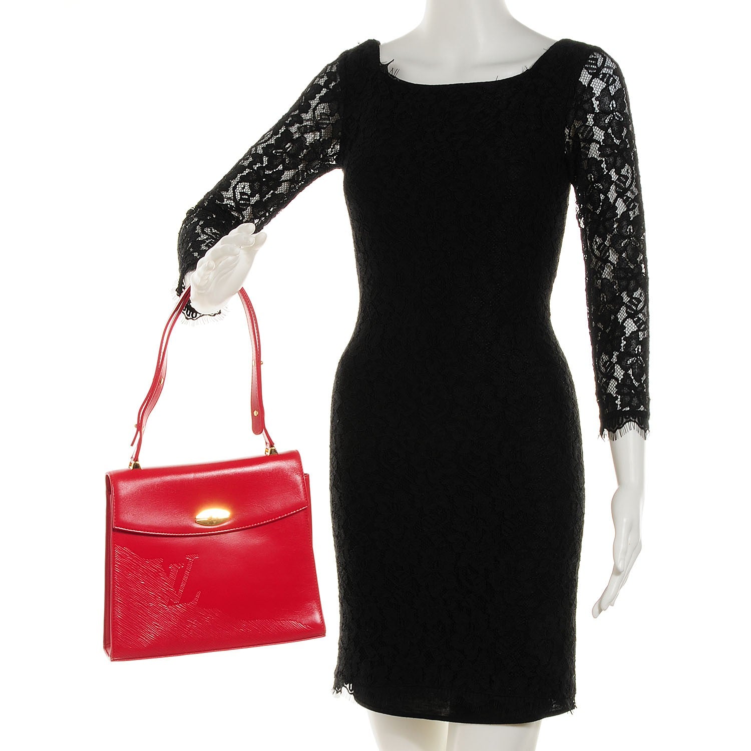 Louis Vuitton Cuir Opera Athenes Castillan Red 2 of 7