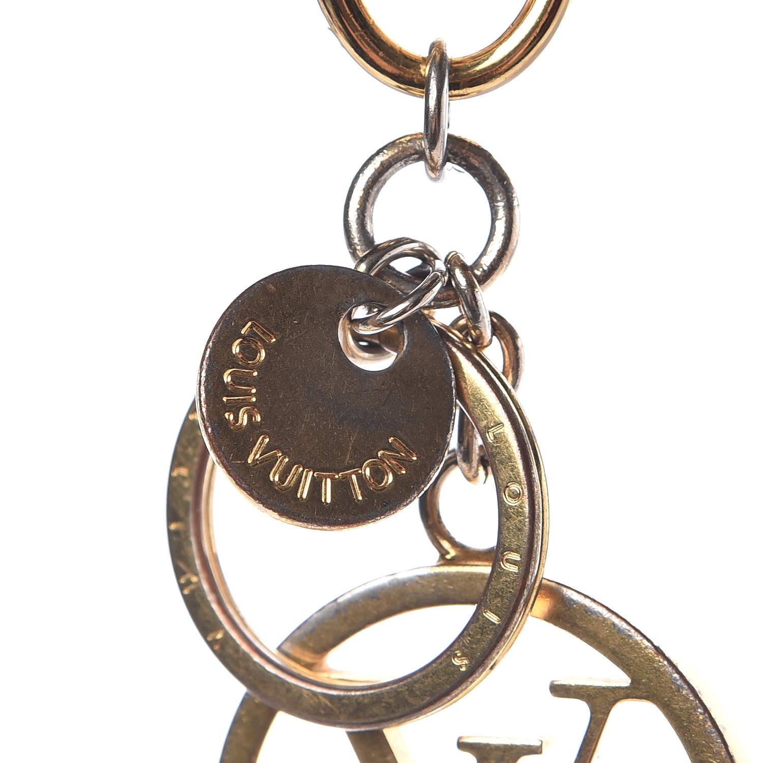 Louis Vuitton LV Circle Bag Charm Key Holder Gold 4 of 4