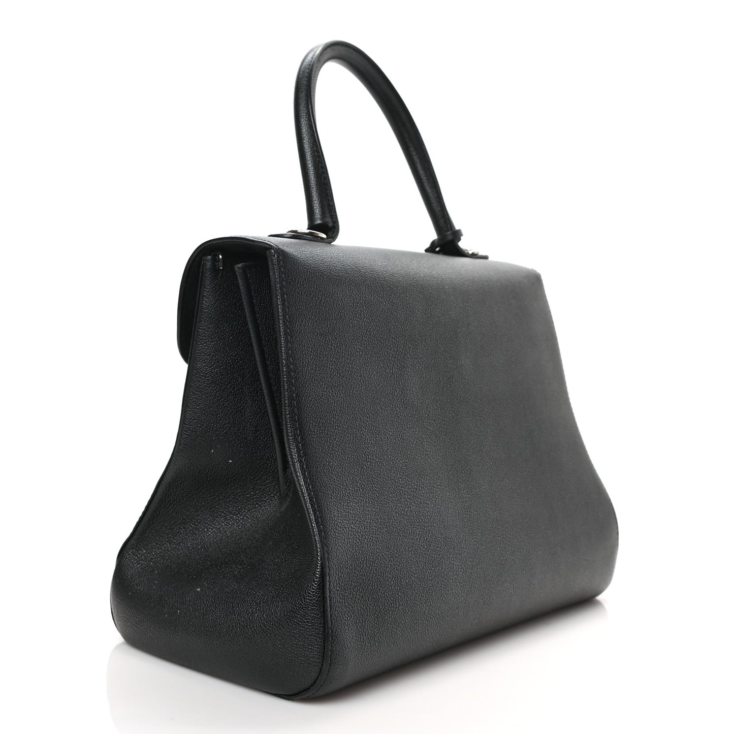 Grained Calfskin MM Brillant Satchel Black