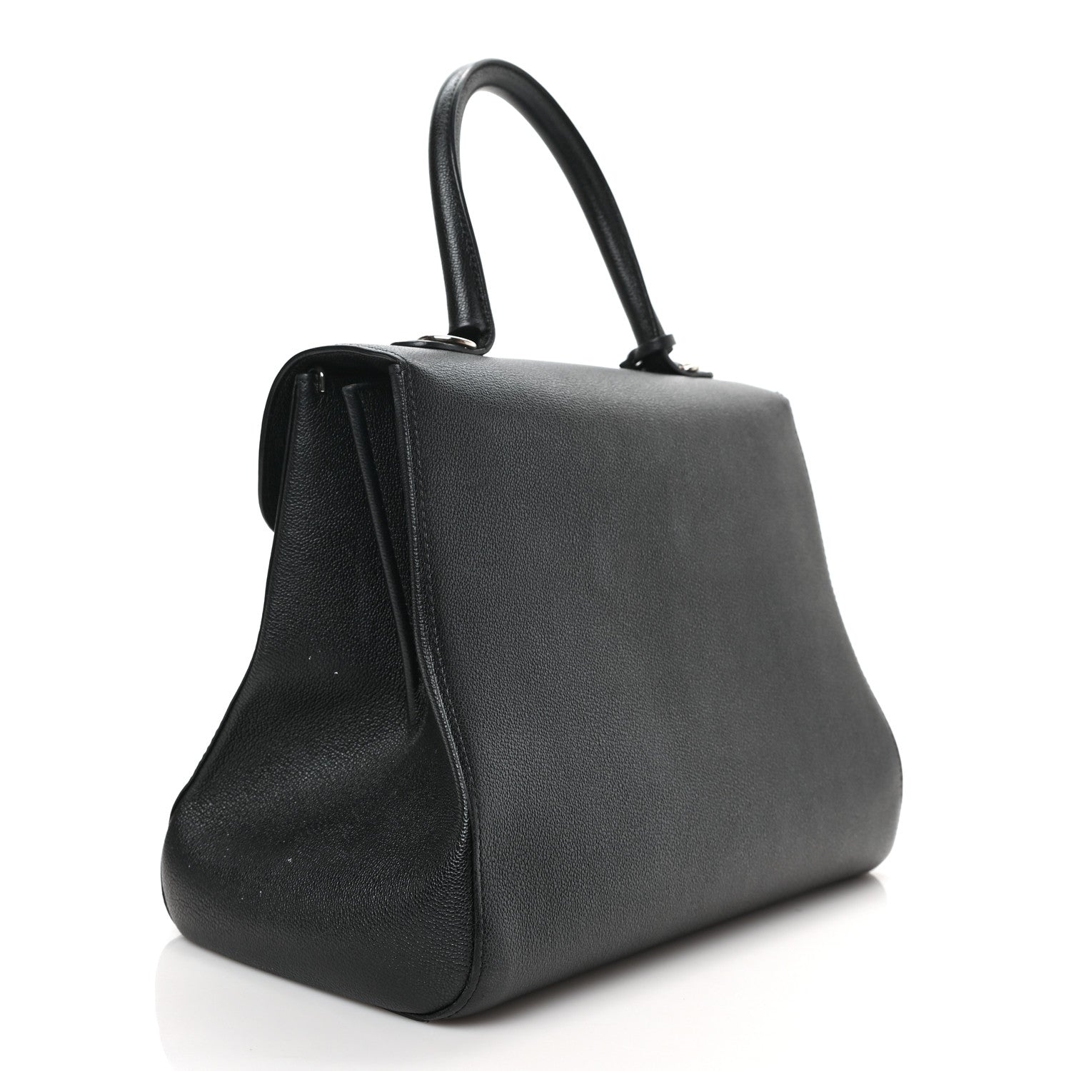 Delvaux Grained Calfskin MM Brillant Satchel Black 3 of 11
