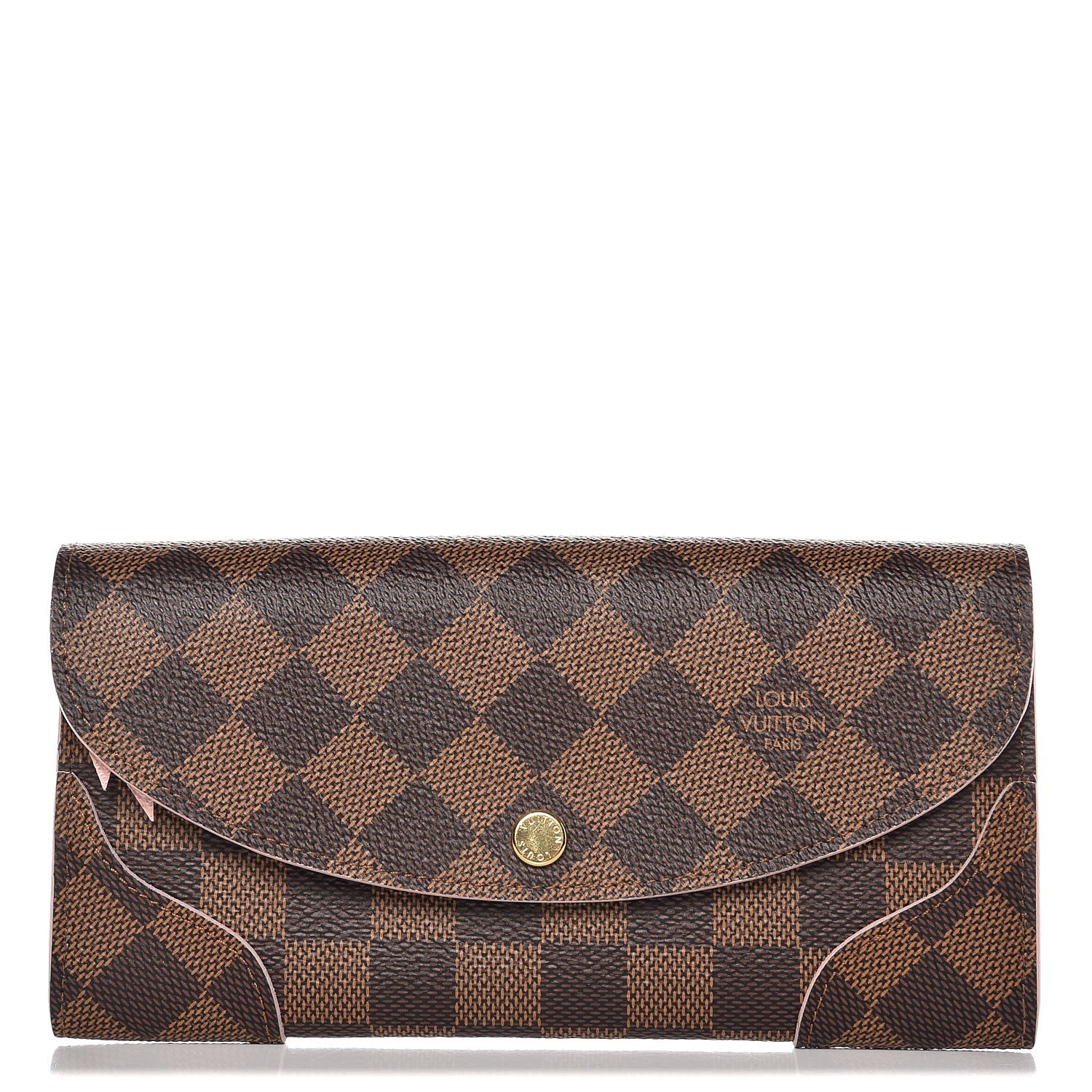 Louis Vuitton Damier Ebene Caissa Wallet Rose Ballerine 1 of 7