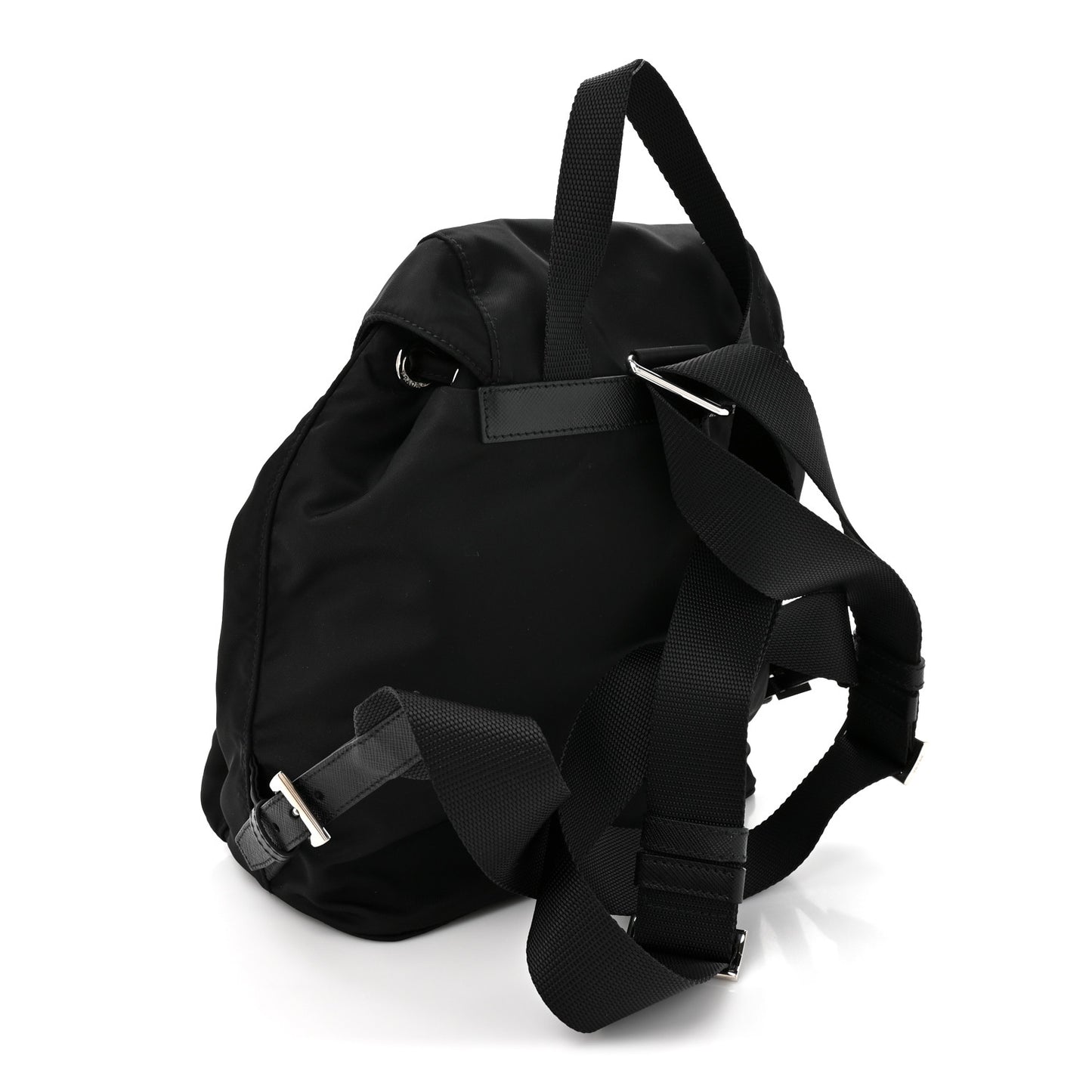Tessuto Nylon Saffiano Small Backpack Black
