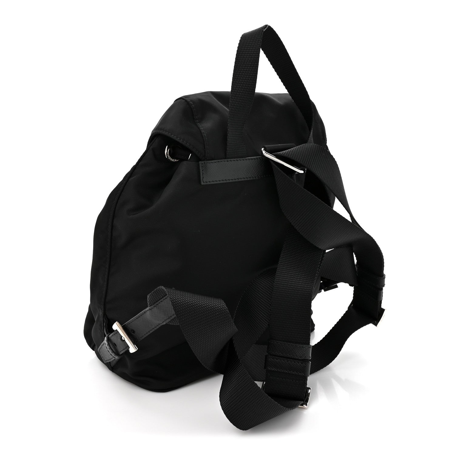 Prada Tessuto Nylon Saffiano Small Backpack Black 3 of 9