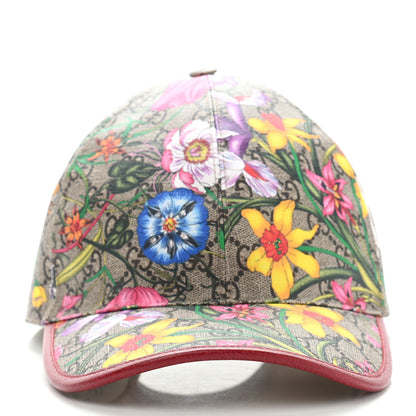 Gucci GG Supreme Flora Claudia Baseball Hat 59 XL Red 3 of 11