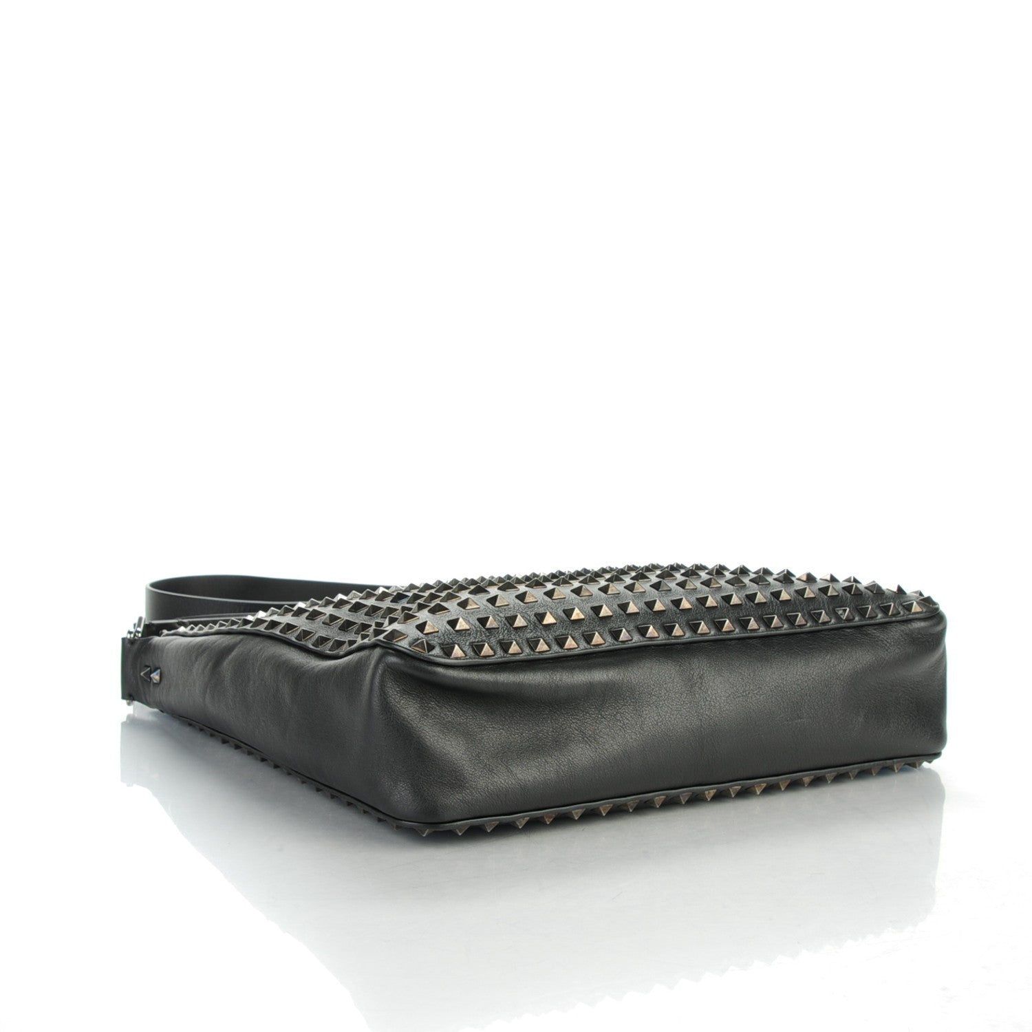 Valentino Garavani Calfskin Rockstud All Over Flip-Lock Messenger Bag Black 4 of 6