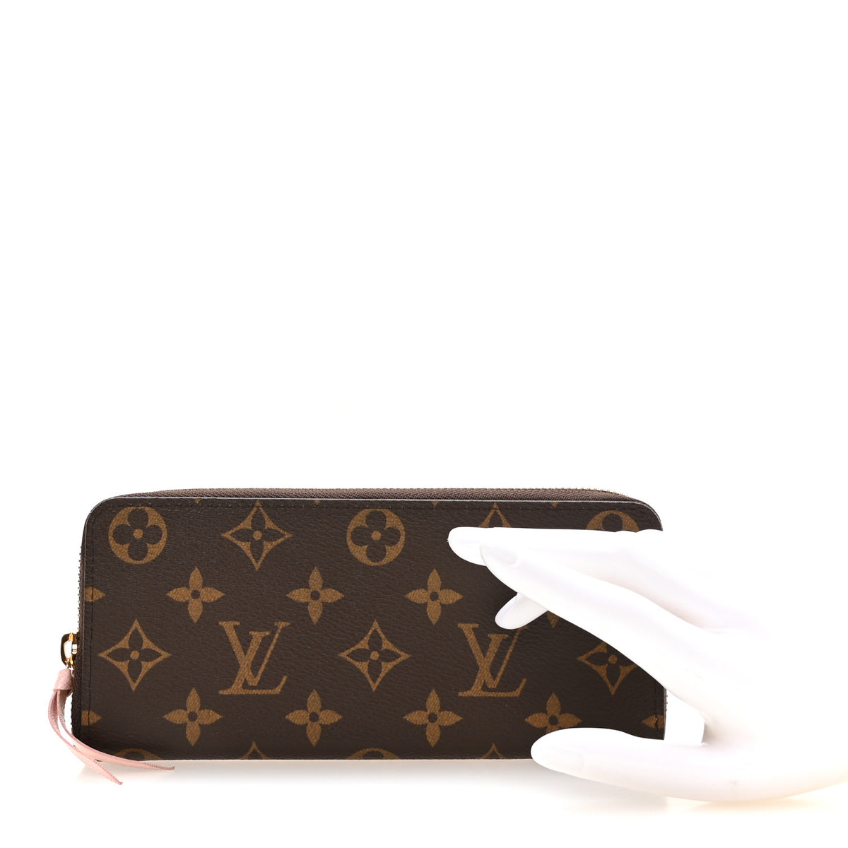 Monogram Clemence Wallet Rose Ballerine