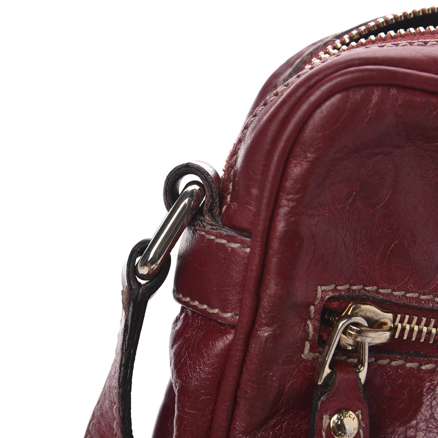 Gucci Guccissima Small Shoulder Bag Red 13 of 14