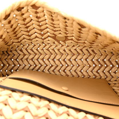 Fendi Paglia Vitello Grace FF Woven Baguette 5 of 9