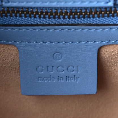 Gucci Calfskin Matelasse Small GG Marmont Tote Clear Sky Blue 5 of 7