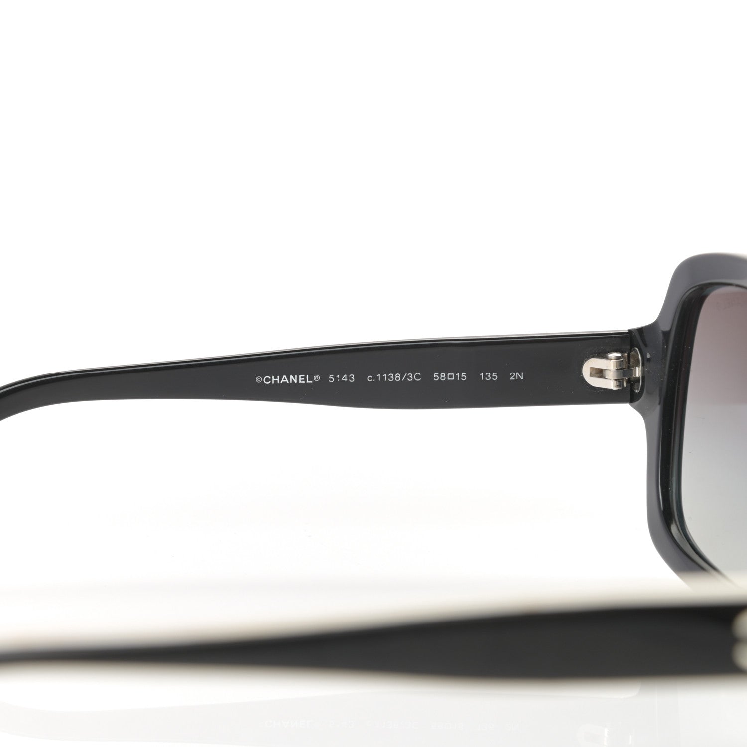 Chanel Acetate CC Logo Sunglasses 5143 Black White 5 of 8