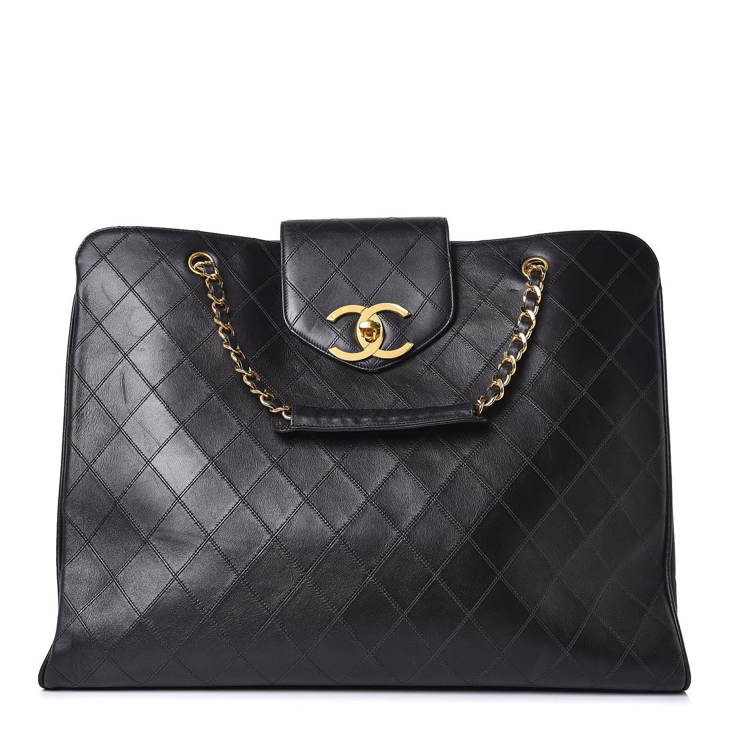 Calfskin Stitched XL Weekender Black