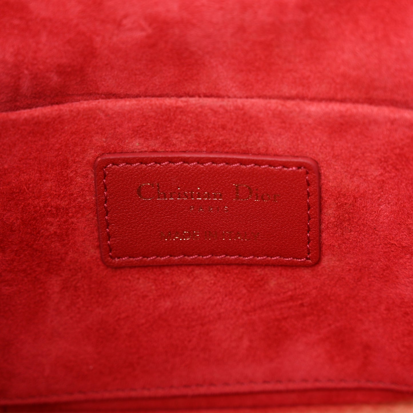 Lambskin Cannage Small Diortravel Vanity Case Red