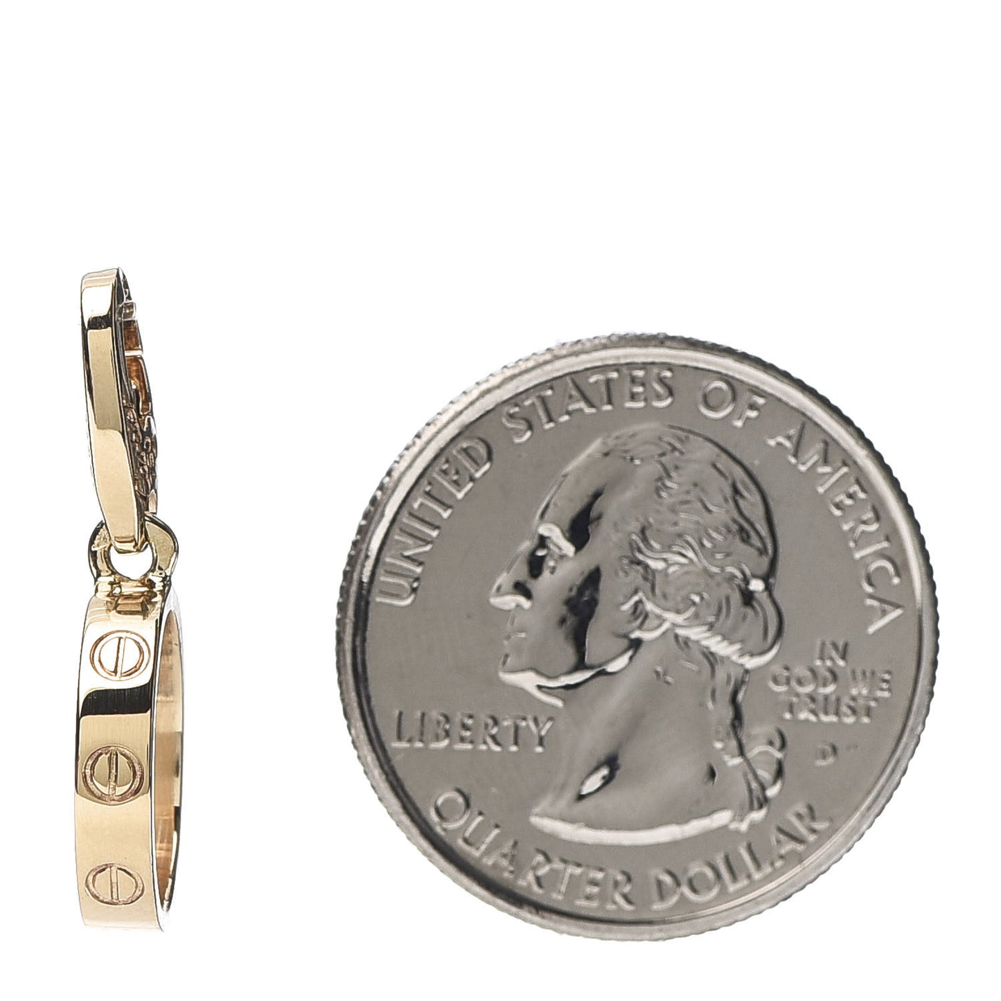 18K Yellow Gold LOVE Ring Charm