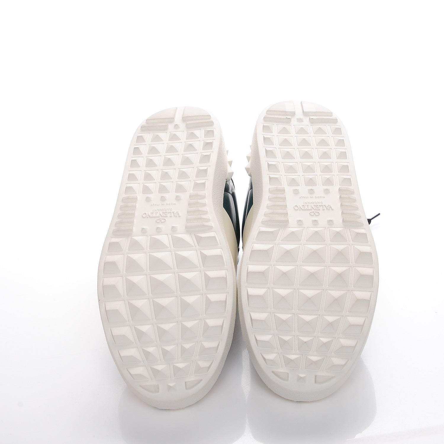 Valentino Garavani Calfskin Mime Rockstud Open Sneakers 38.5 White Multicolor 5 of 9