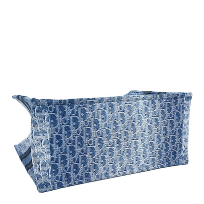 Christian Dior Oblique Denim Medium Book Tote Blue 4 of 10