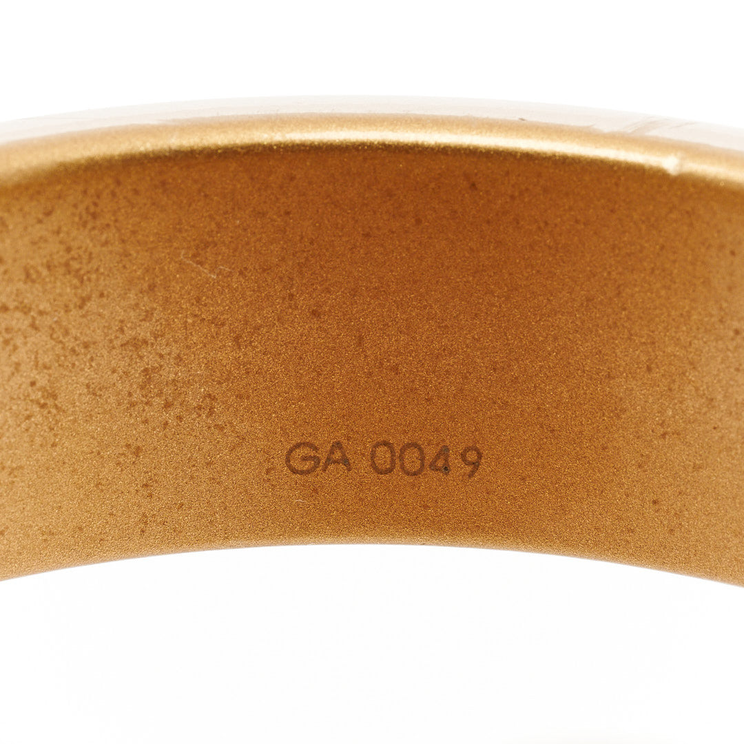 Louis Vuitton Lacquer Wood Leomonogram Bangle Bracelet M Gold 4 of 4