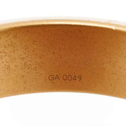 Louis Vuitton Lacquer Wood Leomonogram Bangle Bracelet M Gold 4 of 4