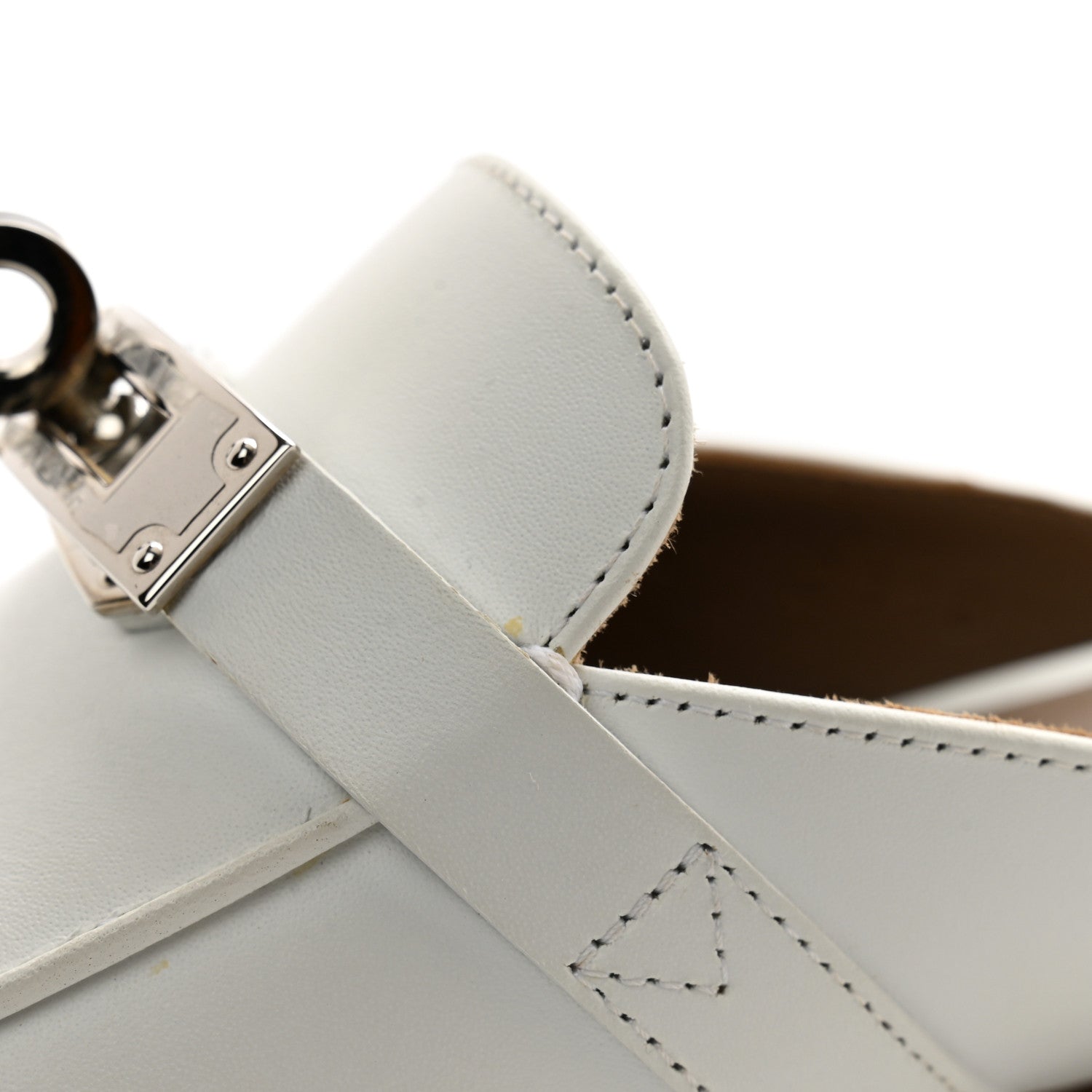 Hermes Calfskin Oz Mules 35 White 12 of 13