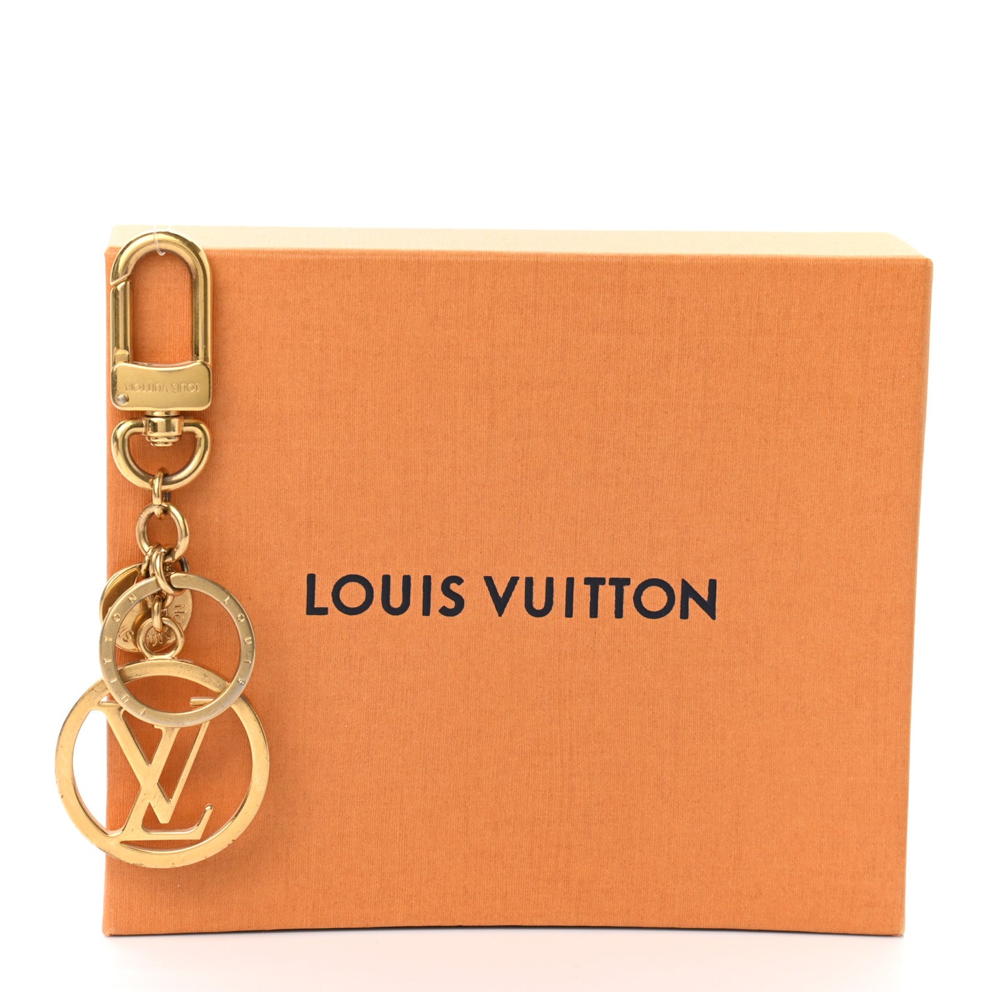 LV Circle Bag Charm Key Holder Gold